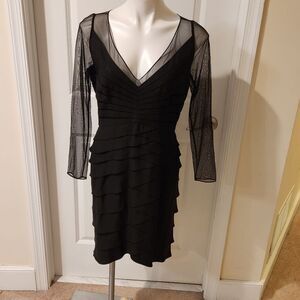 Chetta B black silk evening dress size 10